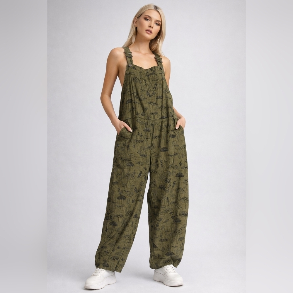 Baggy Mushroom Overalls NWOTs